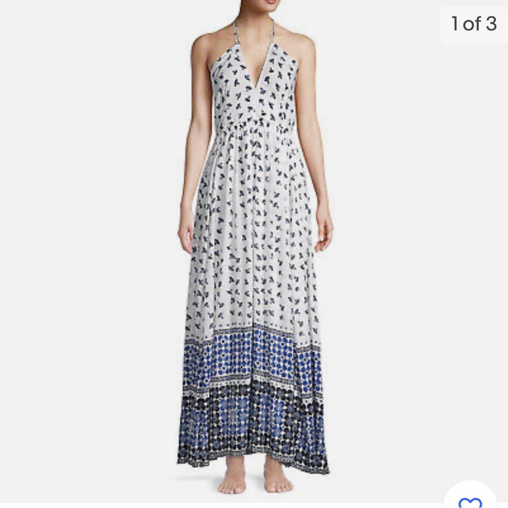 Roberta Roller Rabbit Blue Maxi Dress XS